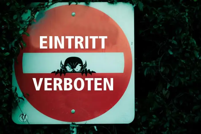 Eintritt verboten